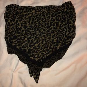 Leopard bandana crop top